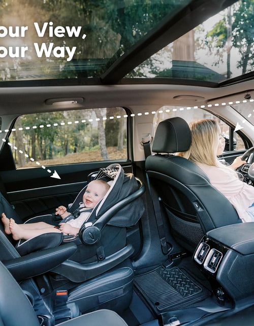 Load image into Gallery viewer, Large Shatterproof Baby Car Mirror - Safety Car Seat Mirror for Rear Facing Infant - Wide Shatterproof  Car Baby Mirror - Carseat Mirrors - Fully Assembled Baby Car Mirror (Matte Black)
