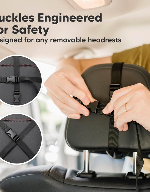Load image into Gallery viewer, Large Shatterproof Baby Car Mirror - Safety Car Seat Mirror for Rear Facing Infant - Wide Shatterproof  Car Baby Mirror - Carseat Mirrors - Fully Assembled Baby Car Mirror (Matte Black)
